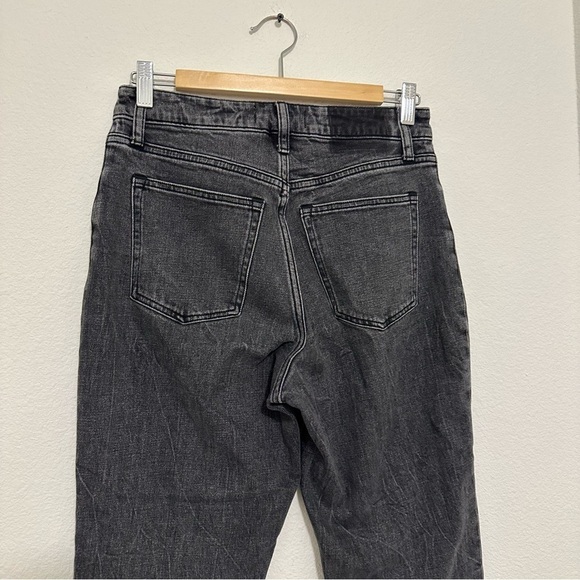 Abercrombie & Fitch The Mom High Rise Jeans Gray Black Wash Size 27 Short Women - Picture 7 of 9